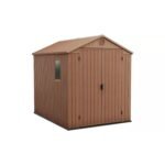 Keter 6×8 Darwin Heavy Duty Plastic Garden Shed – Brown