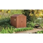 Keter 6×8 Darwin Heavy Duty Plastic Garden Shed – Brown - Image 2