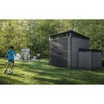 Keter 7x 7 Cortina Heavy Duty Plastic Pent Shed – Dark Grey - Image 4