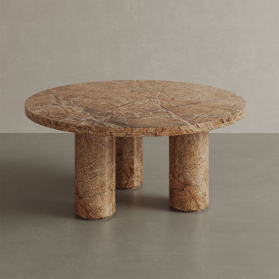 Casoli-Mocha-Marble-90cm-Coffee-Table-img2.jpg Casoli Marble Coffee Table, Mocha - Image 1