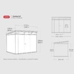 Keter 9x 7 Cortina Heavy Duty Plastic Pent Shed – Dark Grey - Image 5