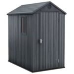 Keter 4×6 Darwin Heavy Duty Plastic Garden Shed – Grey