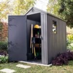 Keter 4×6 Darwin Heavy Duty Plastic Garden Shed – Grey - Image 2