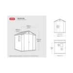 Keter 6×6 Darwin Heavy Duty Plastic Garden Shed – Brown - Image 8