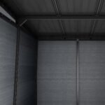 Keter 11’x7.5′ Newton Plus Side Entry Plastic Shed – Dark Grey - Image 4