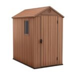 Keter 4×6 Darwin Heavy Duty Plastic Garden Shed – Brown