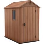 Keter 4×6 Darwin Heavy Duty Plastic Garden Shed – Brown - Image 10