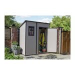 Keter 6 x 4 Manor Plastic Pent Garden Storage Shed – Beige - Image 2
