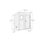 Keter 6 x 4 Manor Plastic Pent Garden Storage Shed – Beige - Image 7