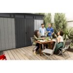Keter 11x 7 Artisan Heavy Duty Plastic Pent Shed – Grey - Image 9