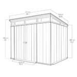 Keter 9x 7 Artisan Heavy Duty Plastic Pent Shed – Grey - Image 6