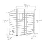 Klikstrom Senner 6×4 ft Pent Grey Shed with floor & 1 window - Image 8