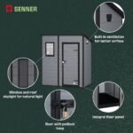 Klikstrom Senner 6×4 ft Pent Grey Shed with floor & 1 window - Image 5