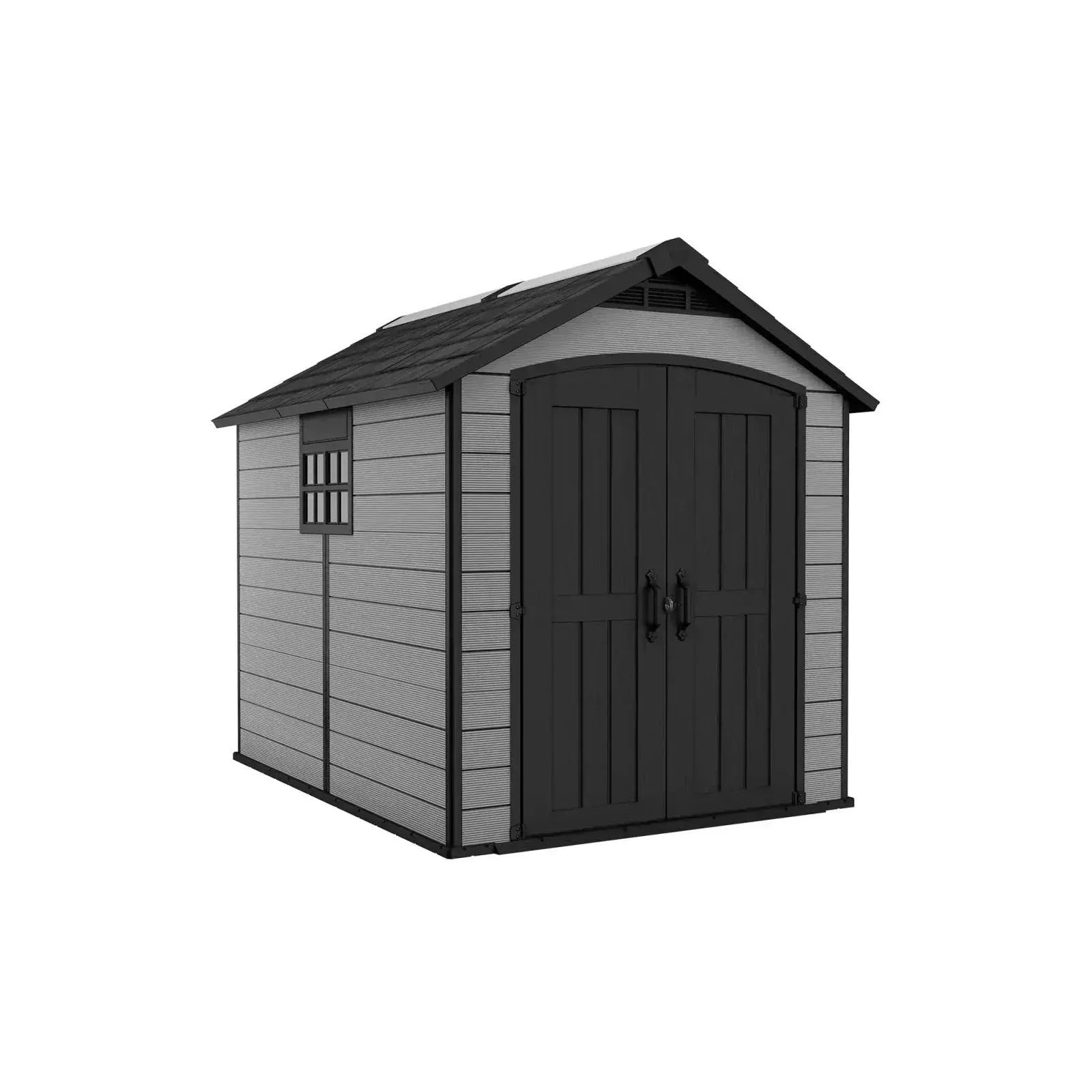 Premier-759_1-jpg-2_f1e5a2b6-0d4b-4c0f-a661-4e1d7533eed2.jpg Keter 7.5×9 Premier Heavy Duty Plastic Shed – Grey - Image 1