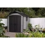 Keter 7.5×9 Premier Heavy Duty Plastic Shed – Grey - Image 2
