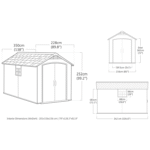 Keter 7.5’x11′ Premier Heavy Duty Plastic Shed – Grey - Image 10