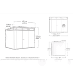 Keter 9x 7 Cortina Heavy Duty Plastic Pent Shed – Green - Image 7