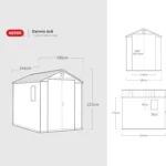 Keter 6×8 Darwin Heavy Duty Plastic Garden Shed – Green - Image 5