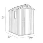 Keter 4×6 Darwin Heavy Duty Plastic Garden Shed – Brown - Image 11