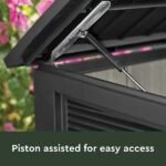 Keter Signature Decocoat Walnut 2020L Pent Garden storage 6×3 ft (H)1325mm (W)1905mm - Image 4