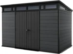 Keter 11x 7 Cortina Heavy Duty Plastic Pent Shed – Dark Grey